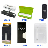 Boîte d'emballage de cartouche de 1 ml à l'épreuve des enfants, conception personnalisée par le fournisseur, avec verrouillage à bouton, revêtement UV, lamination mate, gaufrage, recyclable, en kraft