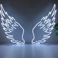 Matt Drop Shipping Angel Wings Sign Led Lettre Sign Neon Flex Light Custom LED Neon Sign