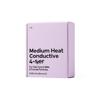 Ensemble de 4 bigoudis chauffants à conductivité thermique moyenne pour le soin des cheveux avec formule K Beauty