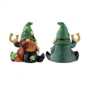 Clover Dwarf <b>Statue</b> Resin St. Patrick's Day Table Decoration Holiday Ornament Desktop Gift - Product Image 4