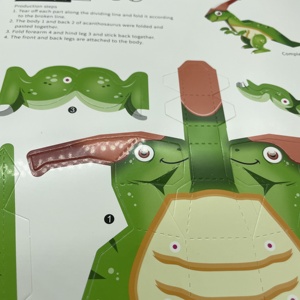 Kit de pliage en papier pour enfants, jouet artisanal 3D facile à monter soi-même, dinausore, 1 pièce - Product Image 6