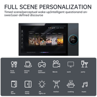 SIXWGH mise à niveau de luxe 10 pouces panneau de commande pour maison intelligente Tuya WiFi Zigbee Gateway App musique de fond vocale barre multi-scénarios