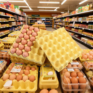 Disposable Biodegradable Paper Pulp 30 Cell Paper <strong>Egg</strong> <strong>Tray</strong> for Chicken <strong>Egg</strong> Packaging <strong>Tray</strong> for Sale - Product Image 1