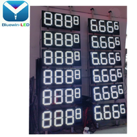 12 "signes numériques de prix du gaz de LED 7 affichage à LED de segment pour l'écran de publicité de station service