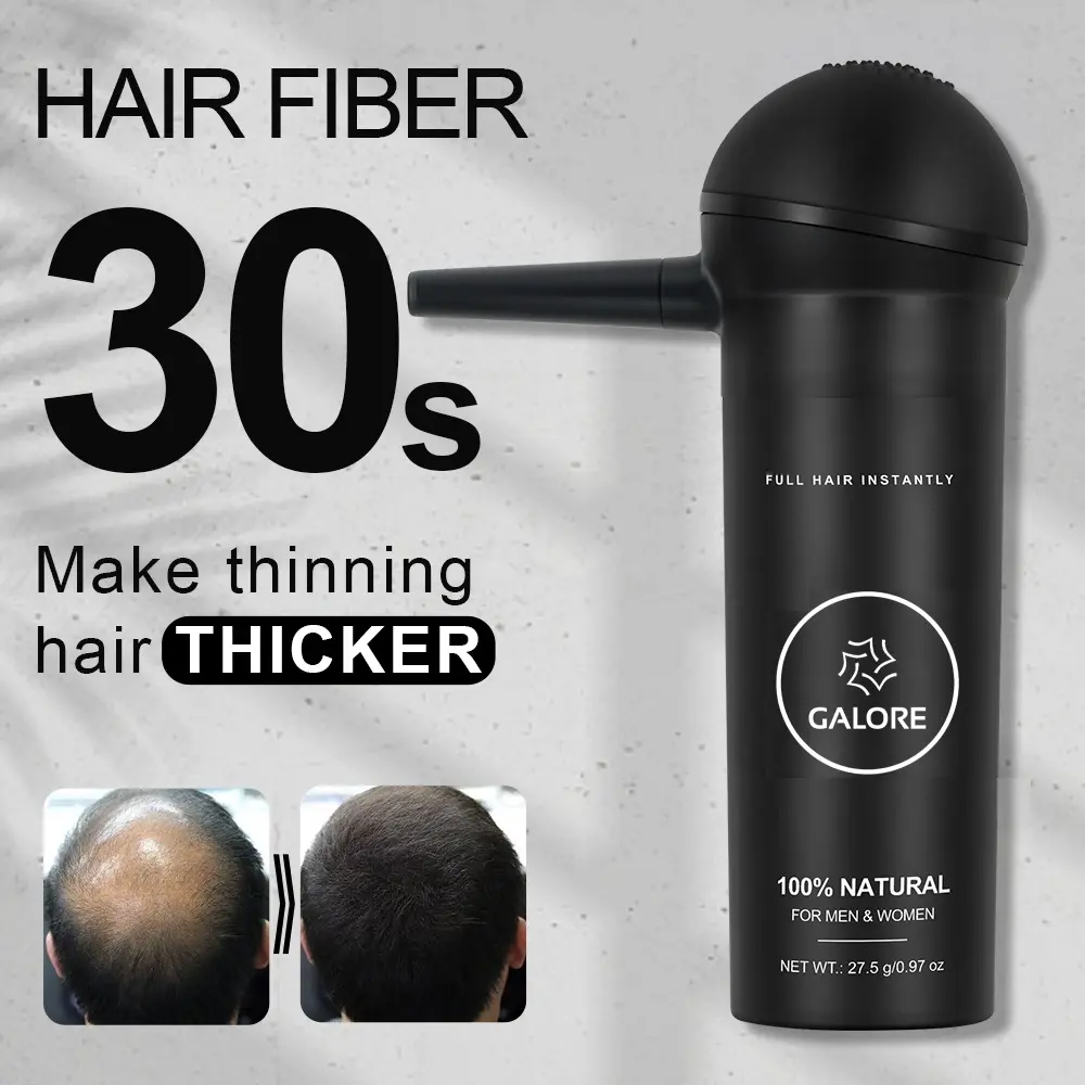 Özel etiket 27.5g organik keratin saç elyaf tozu keratin saç bina lifleri erkekler ve kadınlar için fiber capillaire