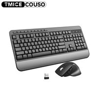 Clavier et souris sans fil ergonomiques pour ordinateur de bureau, disposition personnalisée espagnole, allemande, arabe, touches multimédias