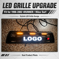 Grille LED ABS pour Toyota 4Runner Hilux Surf 1996-2002 Grille avant noire avec feux de jour Accessoires 4x4