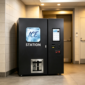 Máquina expendedora de hielo 2 en 1, dispensador de agua y hielo de autoservicio, sin necesidad de atención manual, distribuidor automático. - Product Image 1