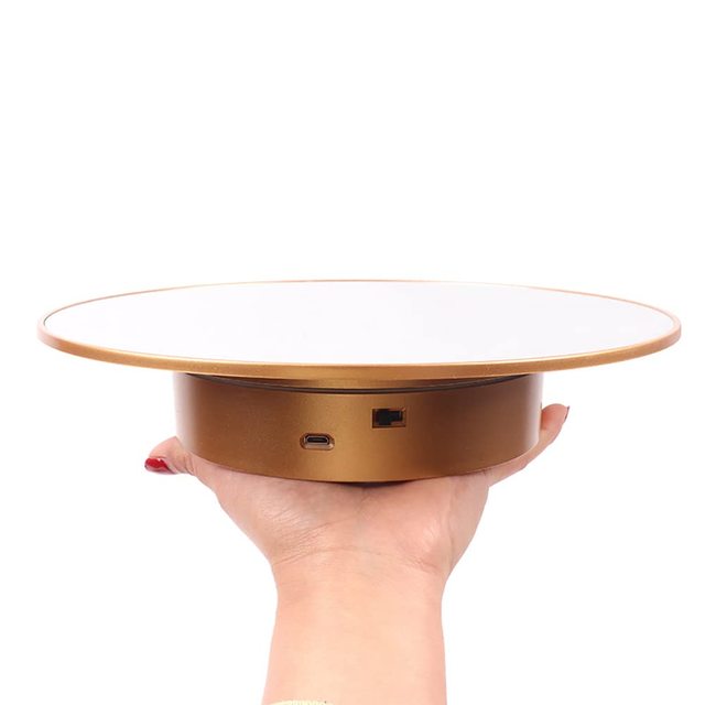 Motorized Rotating Display Stand 25CM/8KG 360 Degree Photography Electronic Turntable for Mannequin Head & Wigs