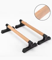 Support de Pompes en Bois en H pour Poitrine, Équipement de Musculation à Domicile, Barres Parallèles pour Exercice et Équilibre