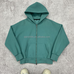 Fleece Zipup <b>Hoodie</b> Custom Streetwear Hoodies 100% Cotton Unisex Cropped <b>Vintage</b> Heavyweight Custom <b>Zip</b> <b>up</b> <b>Hoodie</b> - Product Image 1