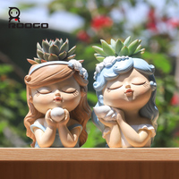 Roogo fée princesse maison jardin bureau décoratif bonsaï cadeaux écouter la mer fille planteur Pot de fleur pour les amis