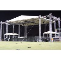 Scène en Treillis Mobile en Aluminium Robuste pour Grands Événements Extérieurs, DJ, Concerts, Fêtes – À Vendre