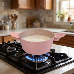 Olla para Sopa de Aluminio de 14 cm, Mini, Antiadherente, con Revestimiento Multicapa, Asas Dobles, Color Personalizable, para Cocina de <span class=keywords><strong>Gas</strong></span>, Venta al Por Mayor - Product Image 6