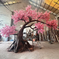 Arbres artificiels KH, cerisier en fleurs rose Sakura pour la décoration d'entreprises horticoles et de restaurants