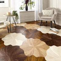 Nouvel article populaire : Parquet stratifié multicouche motif feuille de lotus, quatre couleurs, en bois d'ingénierie, pour la maison