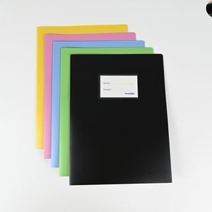 Classeur de <span class=keywords><strong>projet</strong></span> recyclable A4 A5 B5 Deux poches Conception d'étiquettes transparentes 0.5mm Matériau PP Cadeau d'entreprise Ouvert à plat - Product Image 2