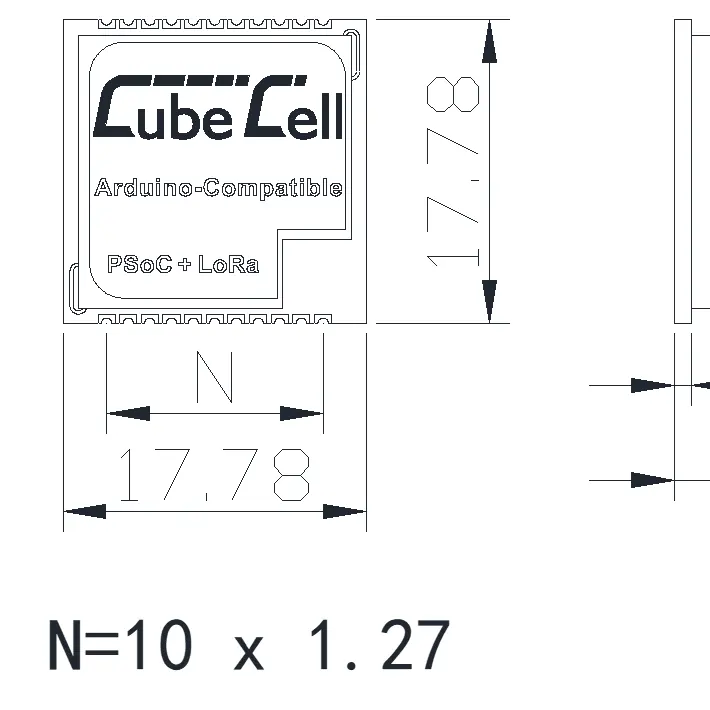 Heltec iot CubeCell-modul HTCC-AM01 dengan ASR6051/ASR6052 untuk LoRa/LoRaWAN node 433mhz 868mhz 915mhz