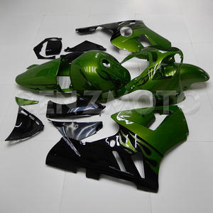 Carenados Completos para Motocicleta Kawasaki ZX12R 2000-2001, Plástico ABS Inyectado, Color Negro y Verde - Product Image 4