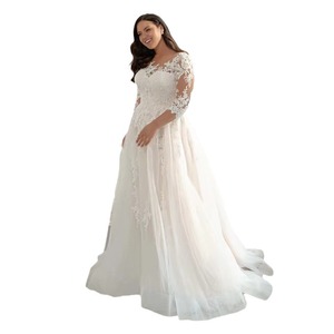 Off The Shoulder Wedding Dress High Waist A Line Tulle Lace Applique Bridal Gown White - Product Image 4