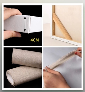 Tùy Chỉnh Chất Lượng Cao Kích Thước Lớn Deluxe Gessoed Hội Đồng Quản Trị Trống Kéo Dài Vải Thanh Sơn Khung Với Thông Bằng Gỗ Thanh - Product Image 4