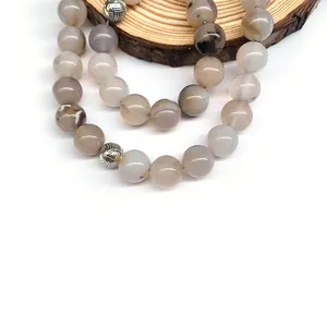 Ágata Natural Aqeeq Tasbih 10mm 33 Cuentas de oración islámica <span class=keywords><strong>Tasbeeh</strong></span> Rosario musulmán Cuentas <span class=keywords><strong>Dhikr</strong></span> Cuentas Zikr Regalos islámicos musulmanes - Product Image 3