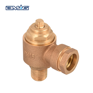 BMAG Feminino Masculino Rosca 90 Graus Latão <span class=keywords><strong>Plug</strong></span> Válvula De Alívio De Segurança Braçadeira De Tubo De Bronze Virola De Água Válvulas - Product Image 2