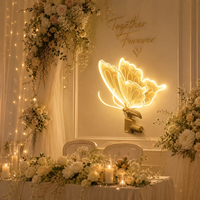 Lampe LED Papillon à Motif, Design Moderne, Étanche IP65, avec Détection de Mouvement, pour Événements, Fêtes et Décorations de Mariage