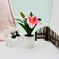 Pot Bonsai Rumput Lily Buatan Simulasi Ramah Lingkungan Hijau Tahan Lama Ringan Dekorasi Rumah Kantor Tahun Baru Thanksgiving