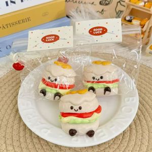 Hamburger <b>Squishy</b> Stress Toy Novelty Silicone Toys Party Favors Goodie Bag Fillers Non-Toxic Soft Squeeze Fidget Toy - Product Image 1