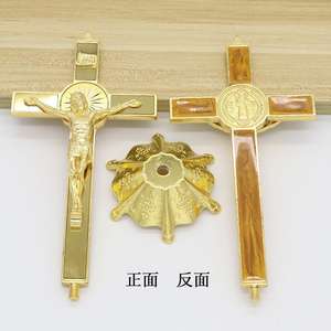 Cruz de Jesús de Acero Inoxidable con Grabado Láser, Decoración Católica Cristiana para el Hogar, Utensilios de Iglesia, Sacerdote Ortodoxo, Cristo - Product Image 5