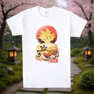 Camiseta Ukiyo E House, diseño de arte japonés blanco, ropa informal unisex - Product Image 3