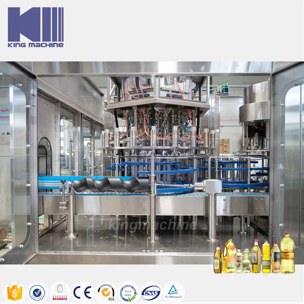 1-5L Automatic Palm Oil Filling and Sealing Production Line Equipment Edible Oil Olive Oil High Precision Filling Machine