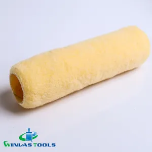 Polyester vải màu vàng 12mm đống 9 inch sơn Con lăn tay áo Refill