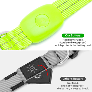<span class=keywords><strong>Collar</strong></span> de perro con luz <span class=keywords><strong>LED</strong></span> <span class=keywords><strong>Collar</strong></span> brillante impermeable para seguridad de aventura al aire libre - Product Image 3