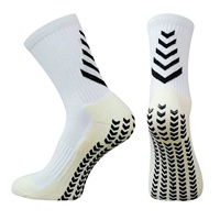Chaussettes de football antidérapantes mi-mollet à haute élasticité, avec talon épaissi et absorption de la transpiration pour l'entraînement sportif