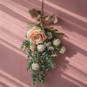 Bouquet de fleurs artificielles Southern Rose à suspendre au mur, rose orange, décoration d'intérieur CF01104 - Product Image 3