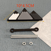 Autocollants décoratifs de protection de carrosserie en ABS pour emblème de calandre avant de voiture, design montagne, tricolores, haute qualité, installation facile