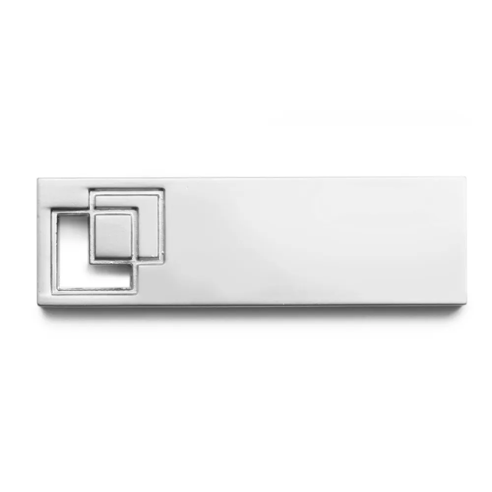 Yüksek teknoloji özelleştirilmiş OEM Logo yeni gümüş USB Flash sürücü Metal 16GB sopa tarzı ile toptan için