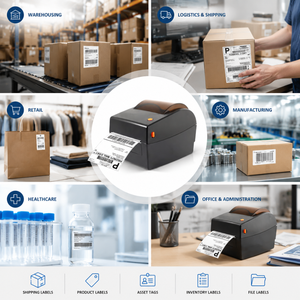 Imprimante d'étiquettes thermiques directes 4x6 100x150 pour l'expédition de colis, la logistique, la chaîne d'approvisionnement - USB <span class=keywords><strong>Bluetooth</strong></span> - Product Image 6