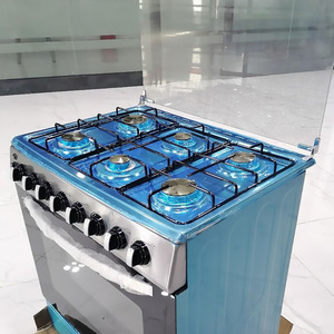 Cuisinière à gaz autonome <span class=keywords><strong>de</strong></span> 76 cm avec 6 brûleurs, grand four <span class=keywords><strong>de</strong></span> 120 L, en acier inoxydable, avec rôtissoire et éclairage <span class=keywords><strong>de</strong></span> gril - Product Image 3