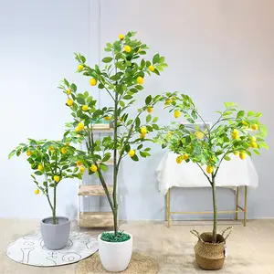V20 árvore de limão artificial, multi tamanhos, plantas artificiais, verde, limão, para decoração caseira