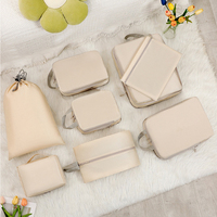 Nouveaux cubes de rangement de voyage en polyester personnalisés, ensemble de 4 avec trousse de toilette, sacs organisateurs de bagages imperméables et compressibles
