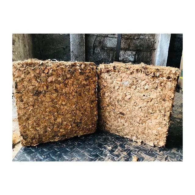 Chips di buccia di cocco di vendita calda enorme richiesta forniture da giardino blocchi di patatine di buccia di torba di cocco dall'indiano