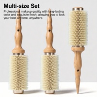 Peigne en bois avec tube en aluminium argenté, antistatique, pour démêler les cheveux, pour un usage quotidien, salon, maison, toilettage