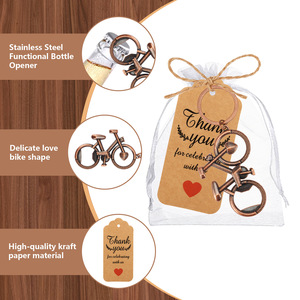 Porte-clés créatif en alliage de zinc en forme de vélo, style antique, ouvre-bouteille, souvenirs, cadeaux, décorations pour invités et amis, Diwali - Product Image 2