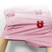 JM15 logo personnalisé Sac de courrier solide ECO nouvelle enveloppe de transport en plastique emballage d'expédition tissu rose clair Poly Mailer sacs d'expédition