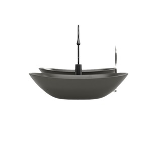 Lavabo de Cerámica Ovalado para Encimera, Color Gris Metálico Mate, Fácil de Limpiar, para Baño y Uso Doméstico - Product Image 1