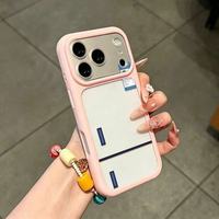 Coque Ciel Étoilé Grand Fenêtre pour 18 Pro Max 17 ; Style Euro-Américain pour Coque Minimaliste Type Réfrigérateur pour 16/15