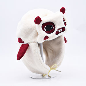 Sombrero de invierno de esquí ruso de piel de conejo encantador a la moda, gorra con logotipo bordado personalizado, sombreros de trampero de piel sintética con animales - Product Image 3